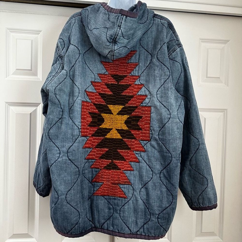 Free People by Dr. Collectors Reversible Denim Windbreaker - Picture 7 of 16
